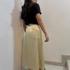 LONG SATIN SKIRT