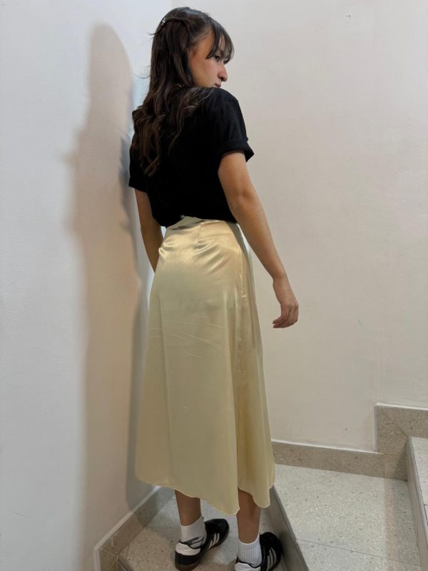 LONG SATIN SKIRT