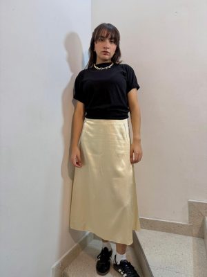 LONG SATIN SKIRT